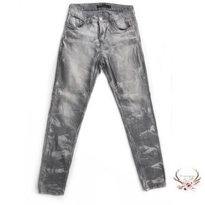 BDG Ankle Cigarette Grey Tie Dye Skinny Jeans